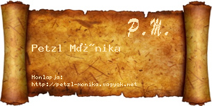 Petzl Mónika névjegykártya